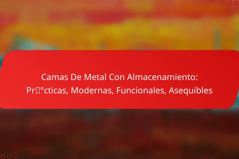 Camas De Metal Con Almacenamiento: Prácticas, Modernas, Funcionales, Asequibles