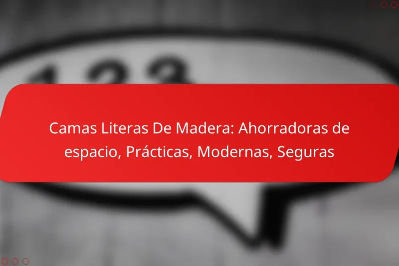 Camas Literas De Madera: Ahorradoras de espacio, Prácticas, Modernas, Seguras